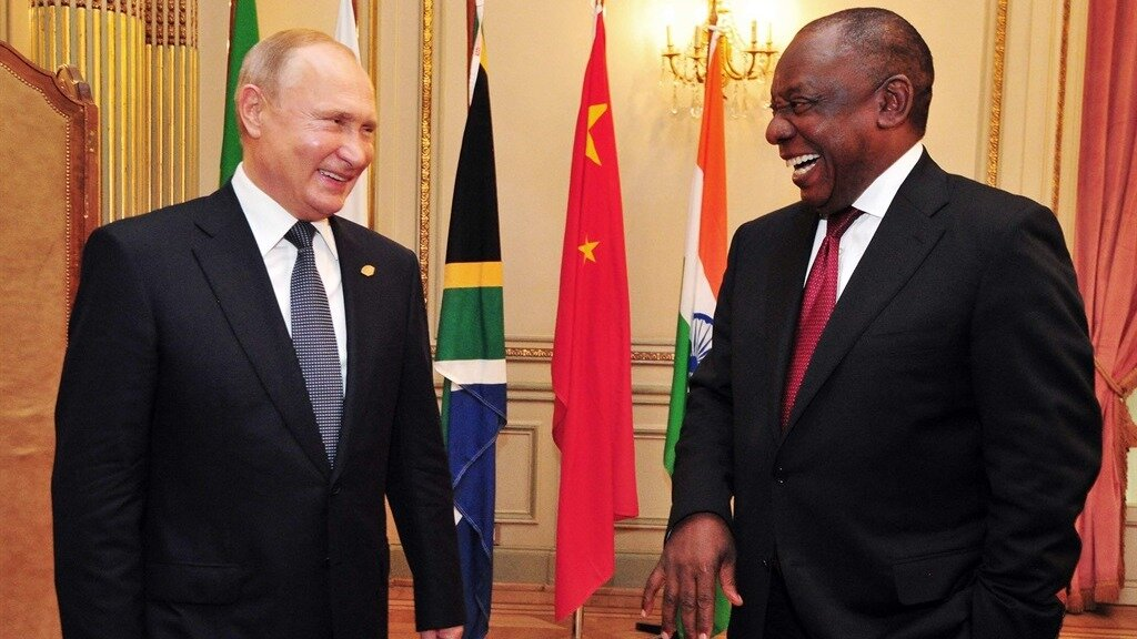 Владимир Путин и Сирил Рамафоса