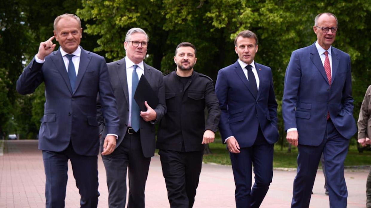 В. Зеленский с европейскими политиками