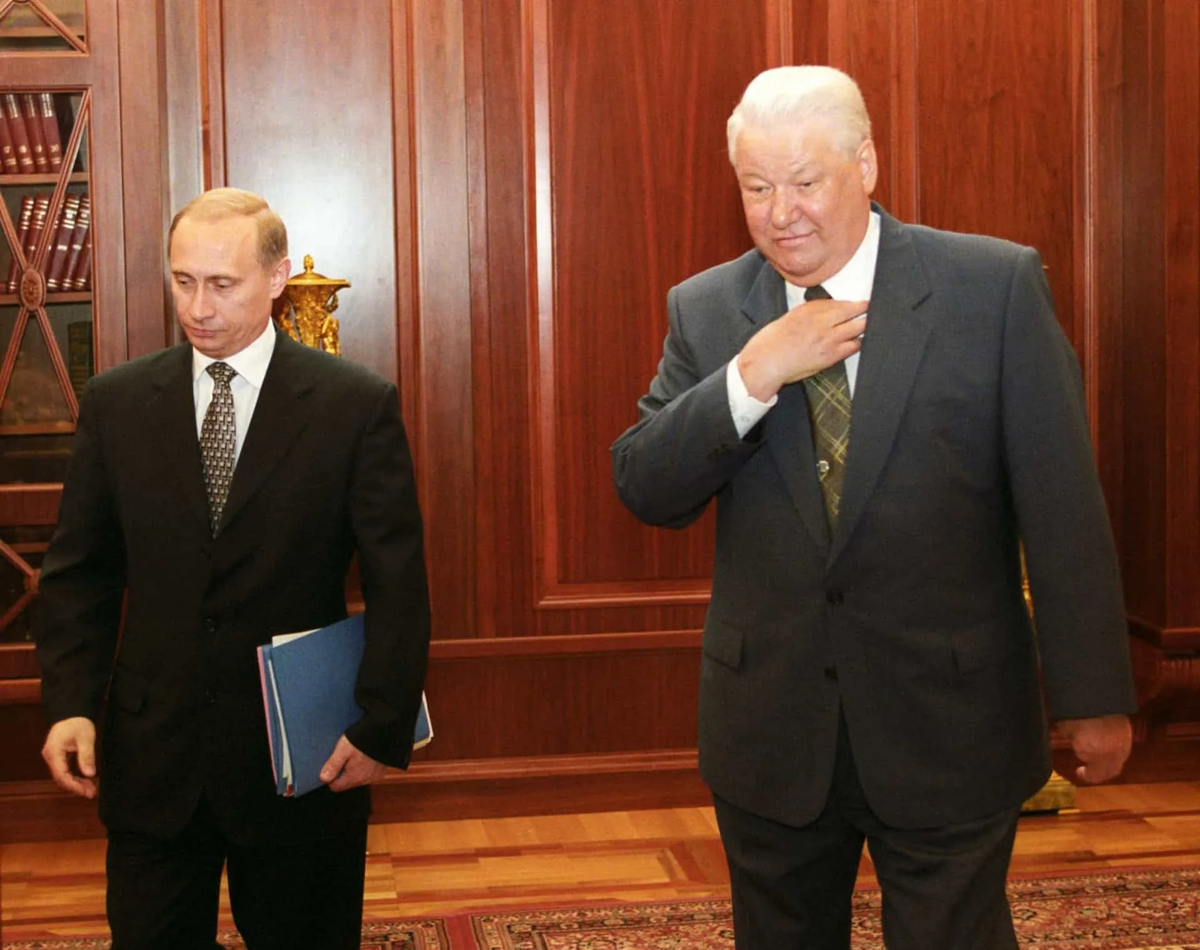 Владимир Путин и Борис Ельцин