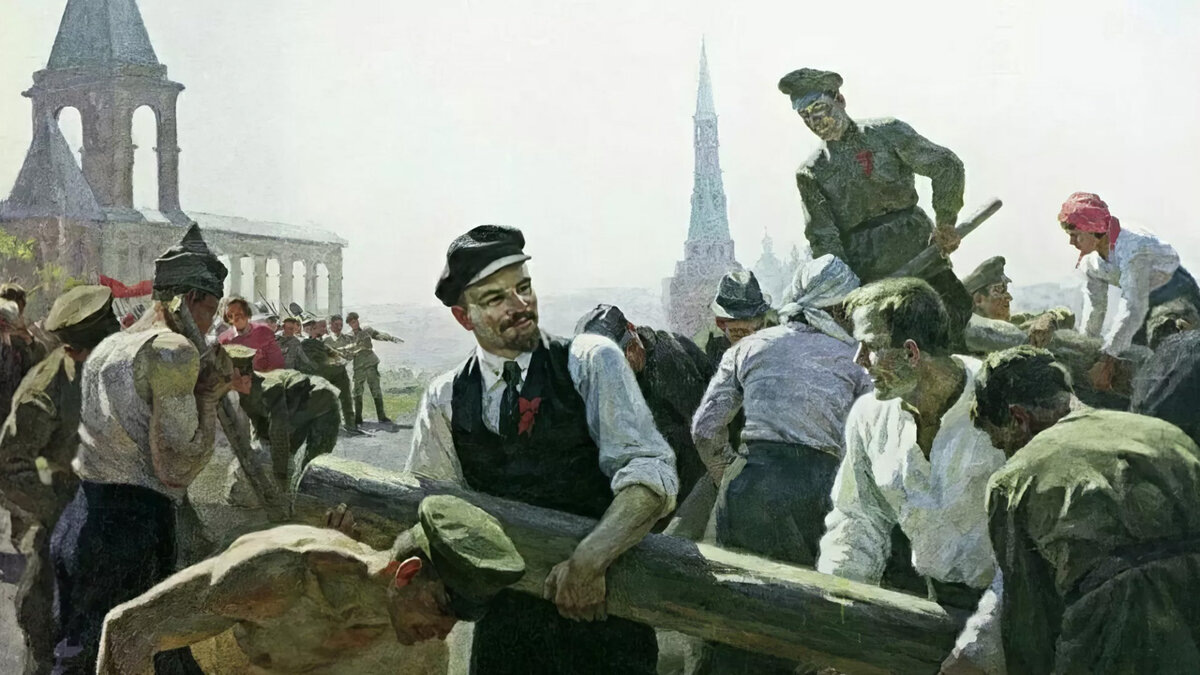 Владимир Ленин и рабочие